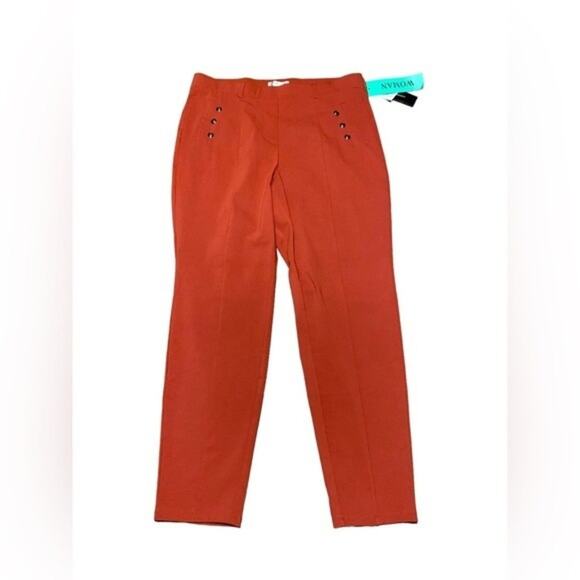 89th + Madison Trouser High Waist Dress Pant Tandori Spice Size 1X - Picture 1 of 10